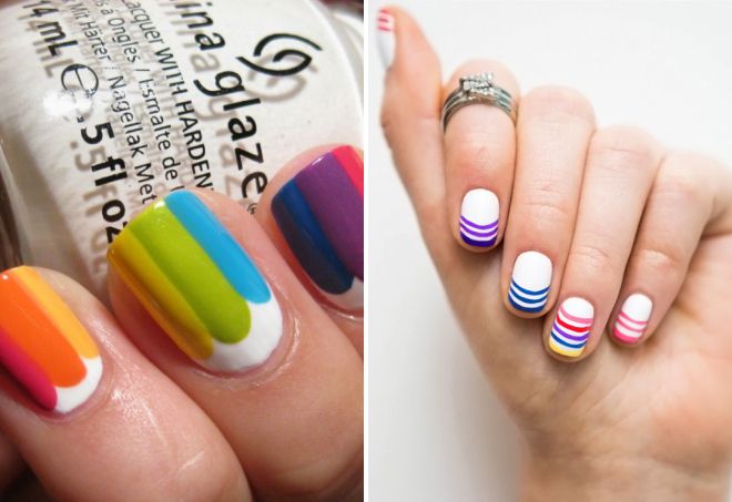 маникюр разноцветные ногти